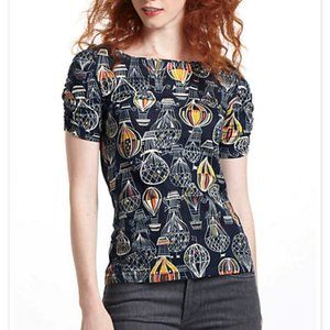 Anthropologie Postmark "Here and There" Tee in Hot Air Balloon, Size Small
